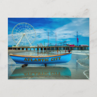 Scenic Atlantic City Boardwalk Postcard