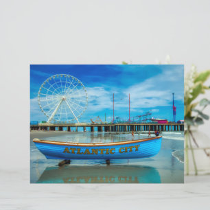 Scenic Atlantic City Boardwalk Scrapbook Paper