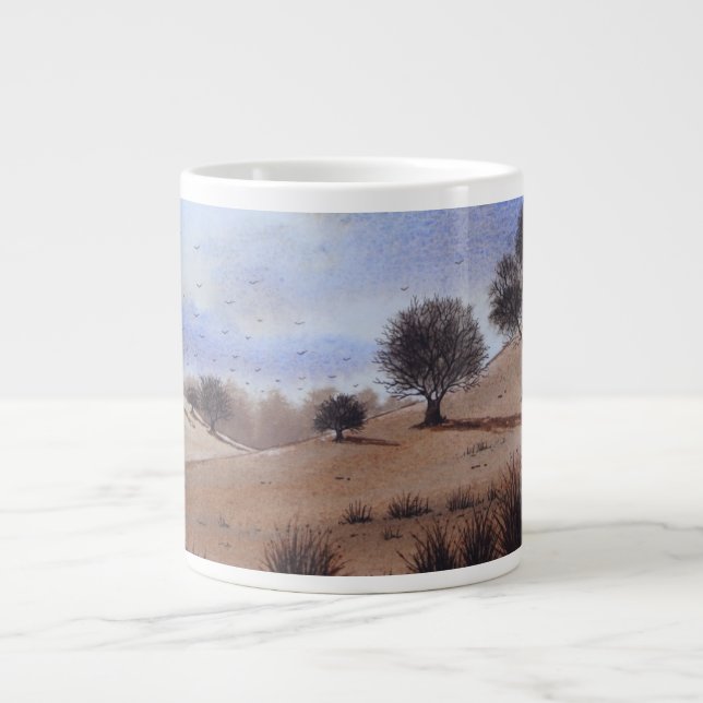 scenic autumn landscape picture original art large coffee mug (Front)