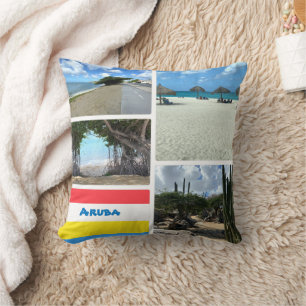 Scenic Beach and Desert Aruba  Cushion