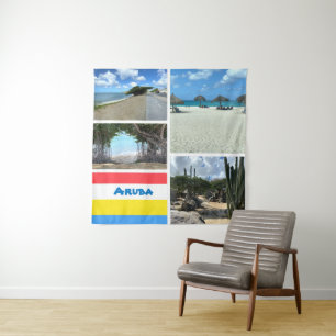 Scenic Beach and Desert Aruba  Tapestry