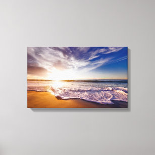 Scenic Beach Art Ocean Images Photography Cool Bea Canvas Print