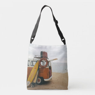 Scenic Beach Art Summer Vacation Vintage Beach Img Crossbody Bag