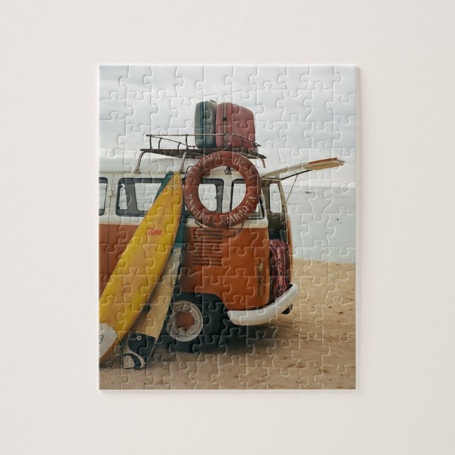 Scenic Beach Art Summer Vacation Vintage Beach Img Jigsaw Puzzle (Vertical)