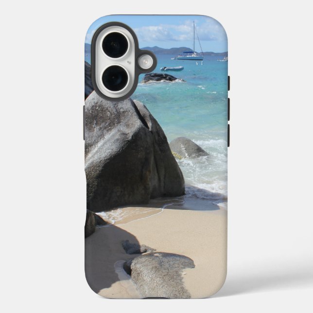 Scenic Beach at The Baths on Virgin Gorda, BVI Case-Mate iPhone Case (Back)
