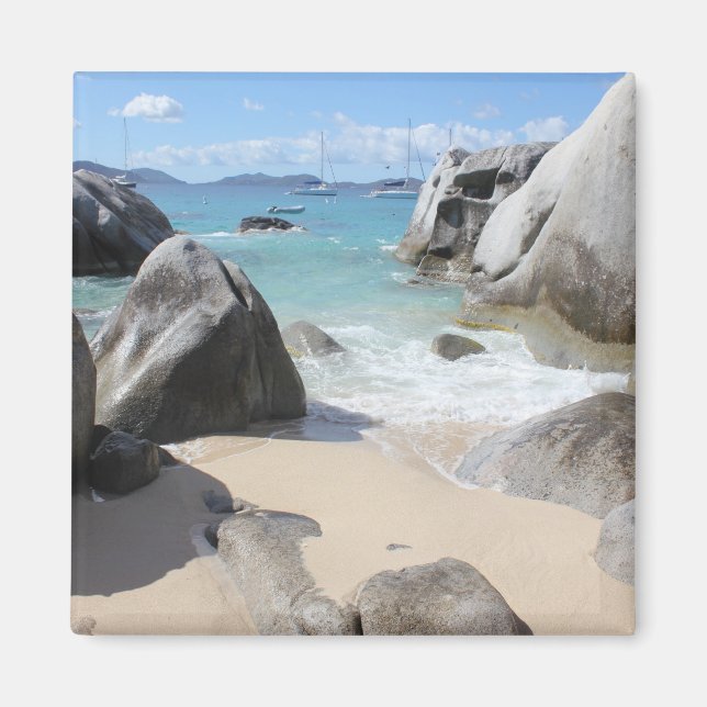 Scenic Beach at The Baths on Virgin Gorda, BVI Magnet (Front)