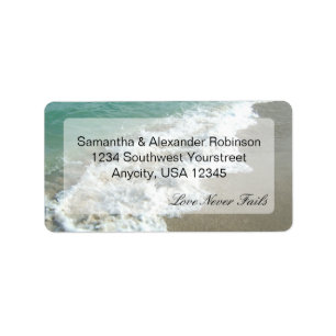 Scenic Beach Destination Wedding Label