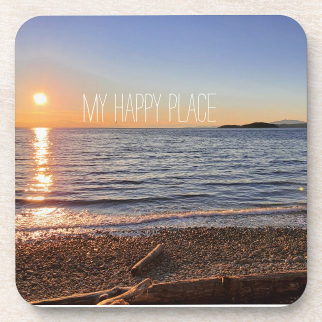 Scenic Beach Sunset Photo   Coaster (Front)