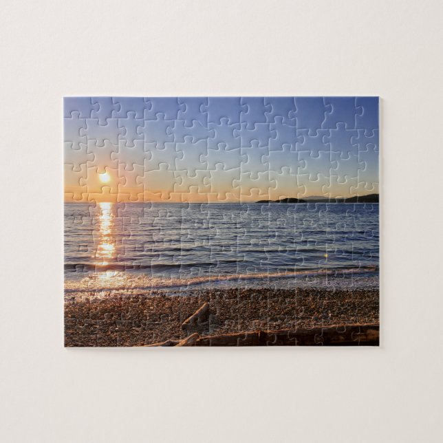 Scenic Beach Sunset Photo Jigsaw Puzzle (Horizontal)