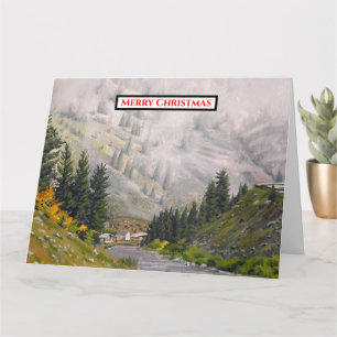 Scenic Beautiful Mountain Artwork Card