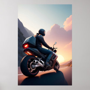 Scenic Bike Ride View For Riders And Travelers Poster