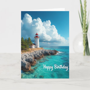 Scenic Birthday Lighthouse Card