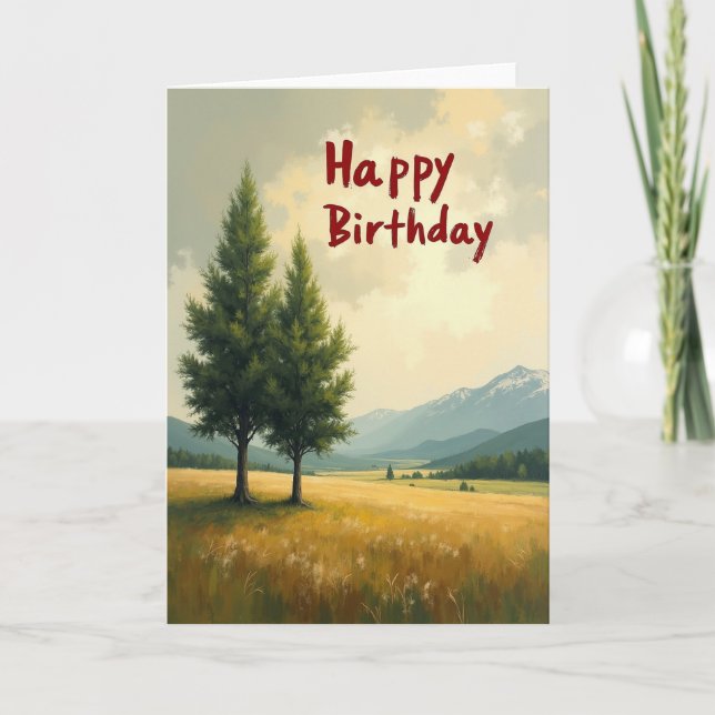 Scenic Birthday Wishes Card (Front)