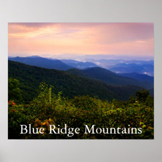 Scenic Blue Ridge Mountains Landscape Photograph Poster