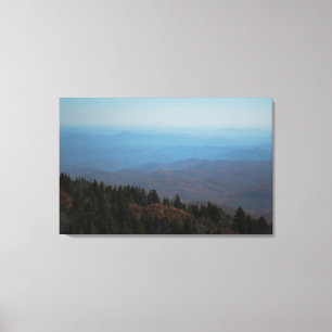 Scenic Blue Ridge Mountains North Carolina Photo Canvas Print