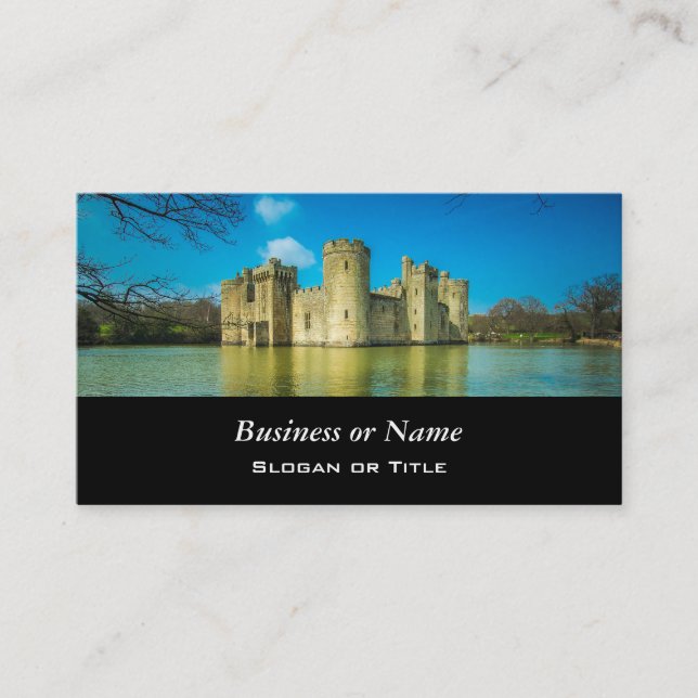 Scenic Bodiam Castle in East Sussex England Business Card (Front)