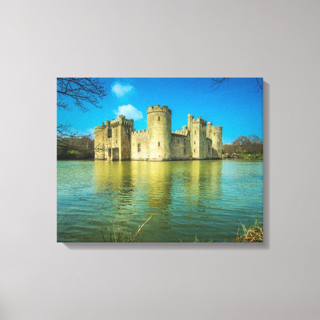 Scenic Bodiam Castle in East Sussex England Canvas Print (Front)