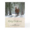 Scenic Brown Horse in a Winter Forest Christmas