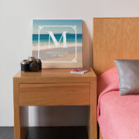 Scenic California Beach Photo Wedding Monogrammed