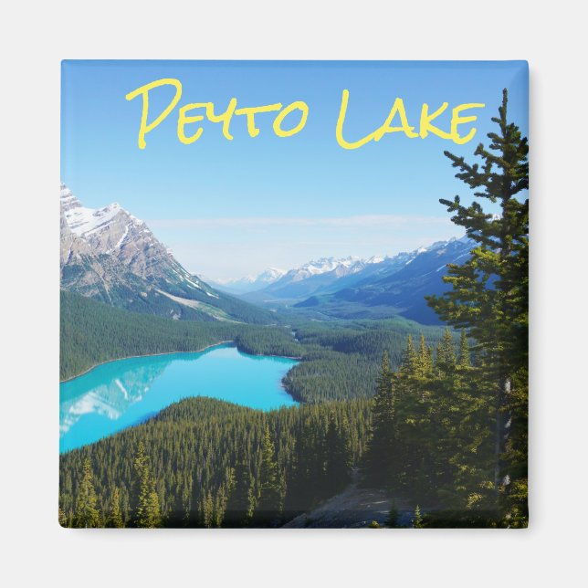 Scenic Canadian Blue Mountain Lake Pines Magnet (Front)