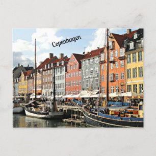 Scenic Canal in Copenhagen Postcard