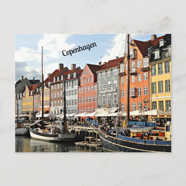 Scenic Canal in Copenhagen Postcard (Front)