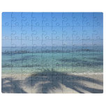 Scenic Caribbean Beach Nature Travel Jigsaw Puzzle<br><div class="desc">Have a little piece of summer in your beach home with this scenic beach acrylic puzzle. Also is a great housewarming or hostess gift for the beach lovers in your life! Montego Bay beach with beautiful blue waters and palm trees casting shadows on the sand.</div>