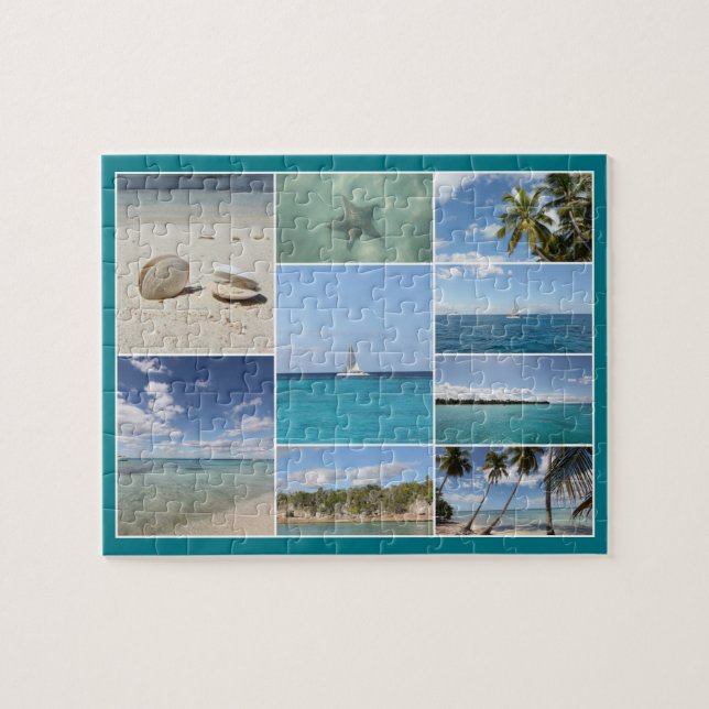 Scenic Caribbean Isla Saona Photo Collage Jigsaw Puzzle (Horizontal)