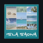 Scenic Caribbean Isla Saona Photo Collage Magnet<br><div class="desc">Beautiful collage of the best impressions of Isla Saona, part of the Dominican Republic in the Caribbean. Featuring starfish, seashells, sailing boats, palm trees and white sandy beaches. Great travel souvenir for your dream vacation in a tropical paradise! Why not check out some of my other unique Isla Saona travel...</div>
