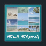 Scenic Caribbean Isla Saona Photo Collage Magnet<br><div class="desc">Beautiful collage of the best impressions of Isla Saona, part of the Dominican Republic in the Caribbean. Featuring starfish, seashells, sailing boats, palm trees and white sandy beaches. Great travel souvenir for your dream vacation in a tropical paradise! Why not check out some of my other unique Isla Saona travel...</div>