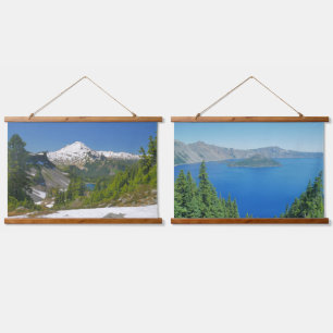 Scenic Cascade Mountains Mount Baker Crater Lake Hanging Tapestry