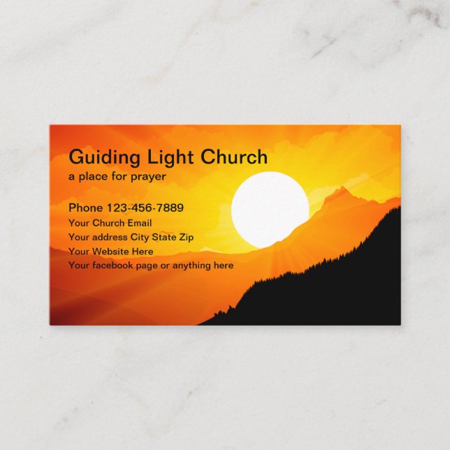 Scenic Christian Church Business Cards (Front)