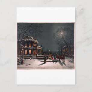Scenic Christmas Holiday Postcard