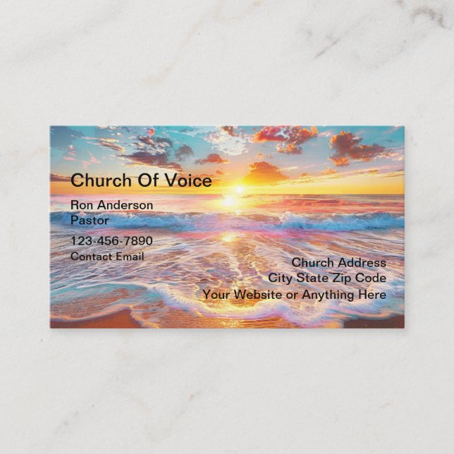Scenic Church Christian Faith Business Cards (Front)