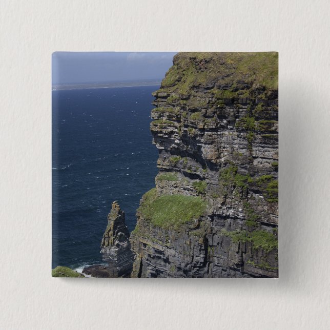 Scenic Cliffs of Moher and O'Brien's Tower 15 Cm Square Badge (Front)