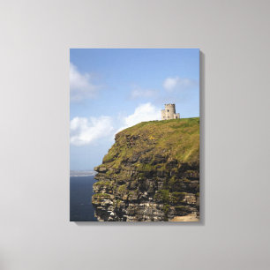 Scenic Cliffs of Moher and O'Brien's Tower. Canvas Print