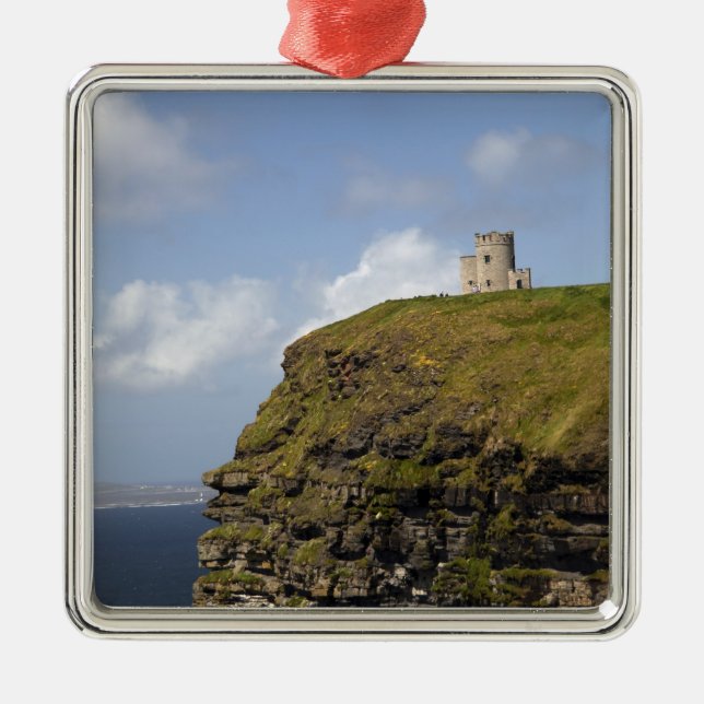 Scenic Cliffs of Moher and O'Brien's Tower. Metal Tree Decoration (Front)