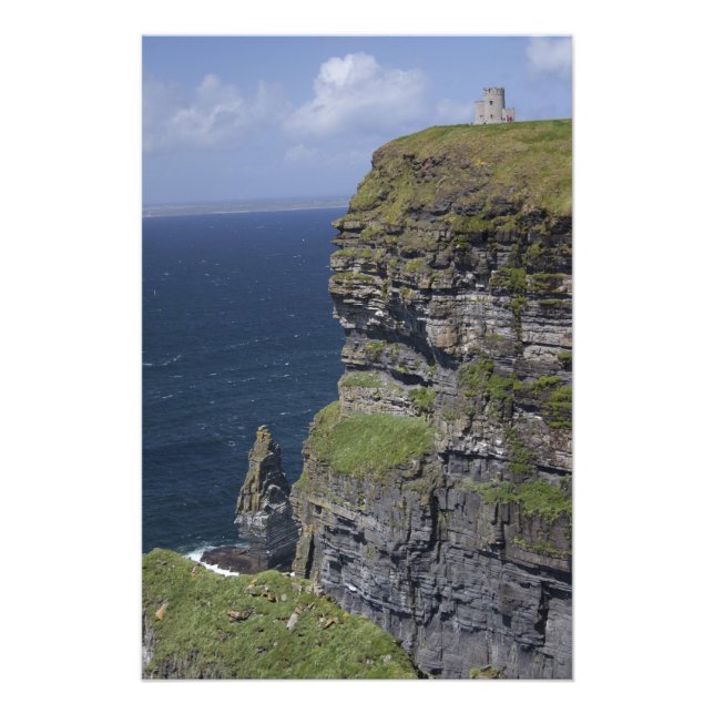 Scenic Cliffs of Moher and O'Brien's Tower Photo Print (Front)