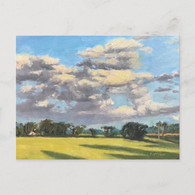Scenic Clouds Over St Louis Missouri Farm Pasture Postcard (Front)