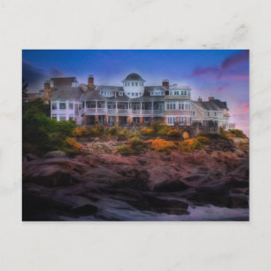 Scenic Coastal Sunrise Cape Neddick Maine Postcard
