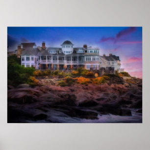 Scenic Coastal Sunrise Cape Neddick Maine Poster