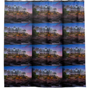 Scenic Coastal Sunrise Cape Neddick Maine Shower Curtain