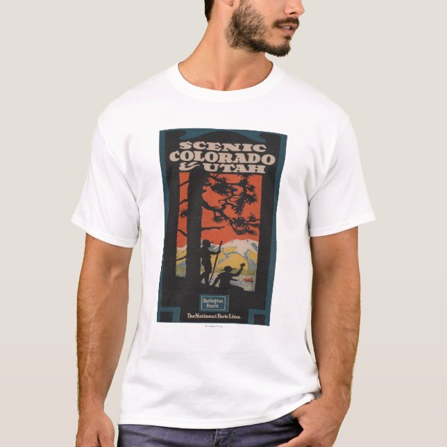 Scenic Colorado & Utah Travel Poster T-Shirt (Front)