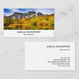 Scenic Country Mountains and Lake Business Card