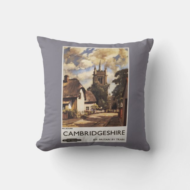 Scenic Country View British Railways Poster Cushion (Front)