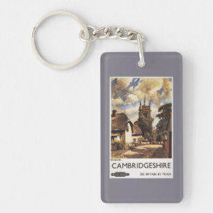 Scenic Country View British Railways Poster Key Ring