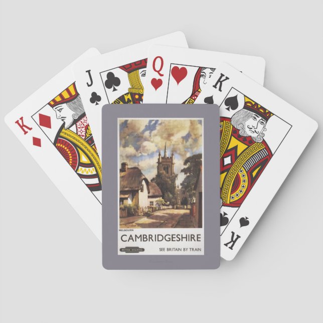 Scenic Country View British Railways Poster Playing Cards (Back)
