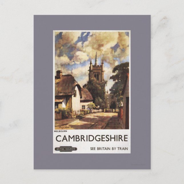 Scenic Country View British Railways Poster Postcard (Front)