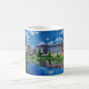 Scenic Countryside Lake Painting Classic Coffee Mu Mug
