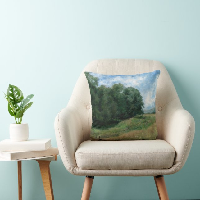 Scenic Countryside Path – Vintage Landscape Design Cushion (Chair)